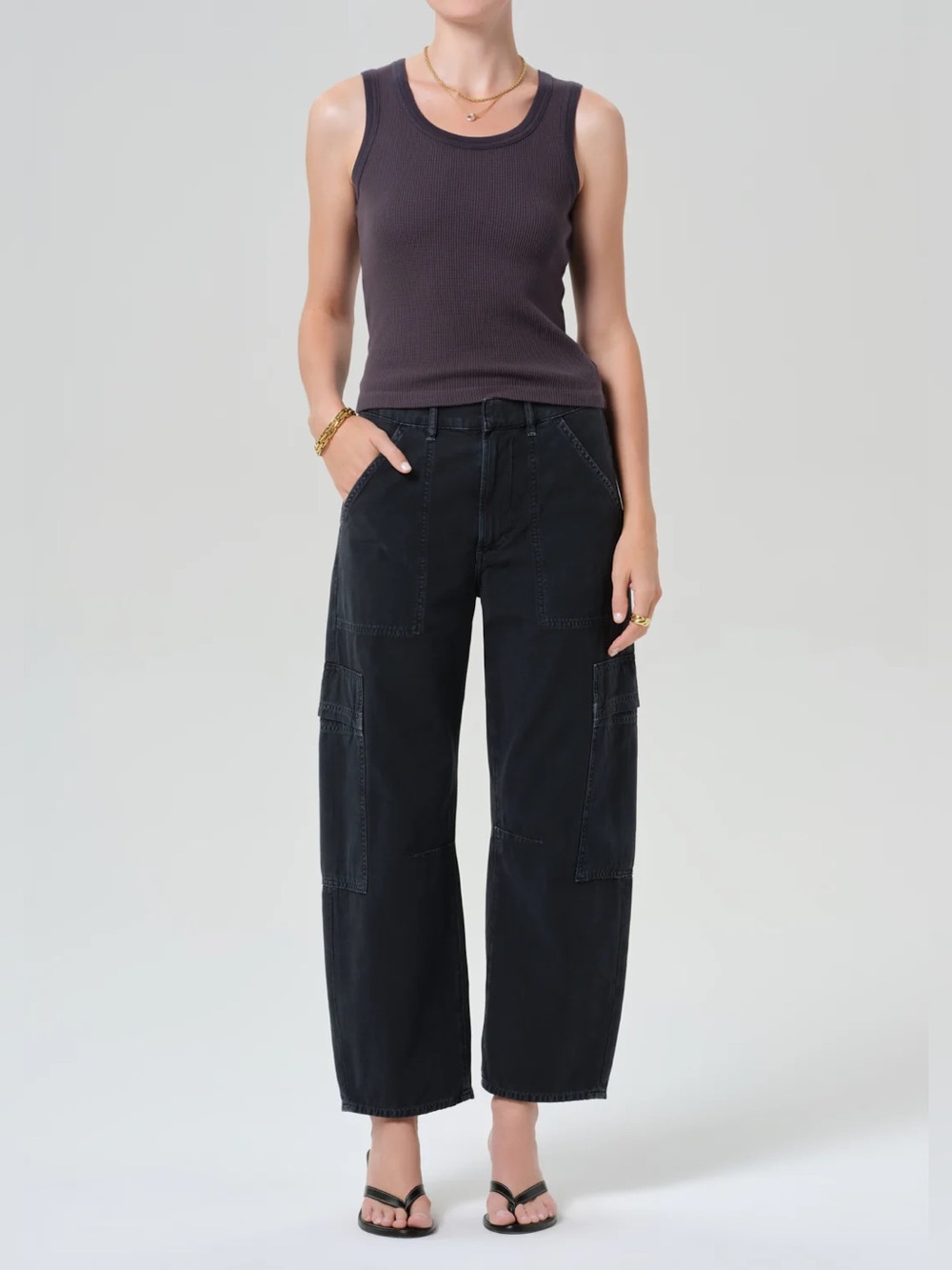 CITIZENS OF HUMANITY • Marcelle Cargo Pant in Washed Black
